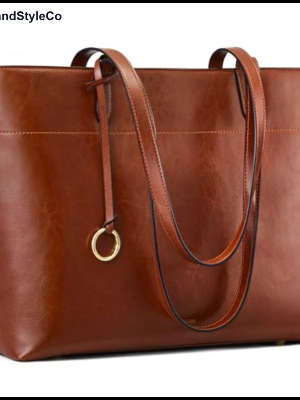 Genuine Leather Large Work Tote Travel Shoulder Bag